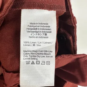 Madewell Slouchy Straight Pants in 100% Linen Henna Brown Relaxed US 10 NWT thumbnail 12