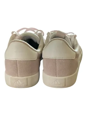 adidas VL Court 3.0 "Almost Pink White" Suede Sneakers - Women's Size 7 thumbnail 4
