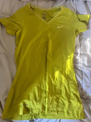 Nike Neon Yellow  Pro Tee thumbnail 1