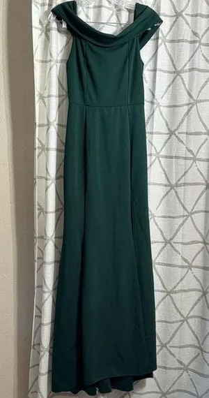 Windsor Green Cowl Neck Strapless Gown thumbnail 1