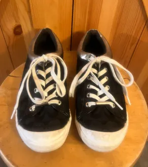 Coach Womens Francesca Sneakers Shoes Black A5012 Canvas Lace Up 9B thumbnail 2