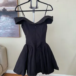 House of CB‎ 'Elida' black off shoulder mini dress NWOT size XS thumbnail 5