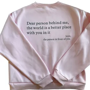 Boutique Pink Novelty You Are Enough Pink Sweatshirt M Funny Heart On Sleeve thumbnail 2