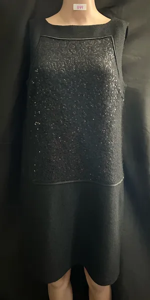 Loft Women’s Black Sequin Front Shift Dress SZ 8 NWT thumbnail 1
