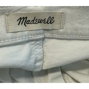 Madewell High-Rise‎ Slim Boy Jean Sz 26 White (Actual 28x28) Festival Western thumbnail 5