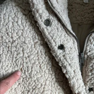 NATIVE YOUTH Cream Sherpa Jacket thumbnail 4