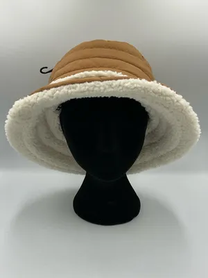 NWT UGG Women's Reversible AW Uggfluff Chestnut Bucket Hat Size L/XL thumbnail 2