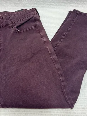 American eagle burgundy women jeans size 14 super stretch thumbnail 1