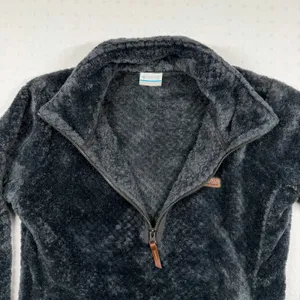 Columbia Fire Side II Sherpa Fleece 1/4 Zip Pullover Women’s Medium Gray thumbnail 4