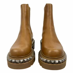Christian Louboutin Emilia Pyraclou Studded Leather Chelsea Boots Size 37.5 thumbnail 5