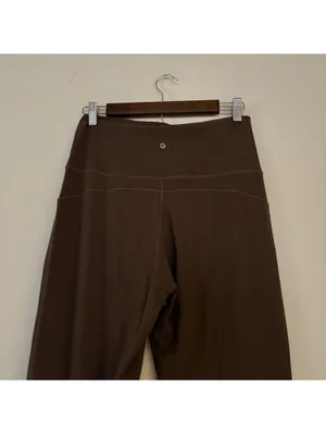 Gold Hinge High-Rise Athletic Flare Leggings - Brown - yoga pants L thumbnail 3