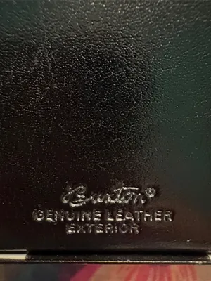 Buxton Black Leather Wallet with Cream Stitching Detail thumbnail 3
