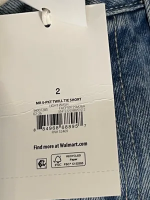 NWT Free Assembly Women's Denim Shorts Twill Tie 6" Inseam Light Wash Size 2 thumbnail 6