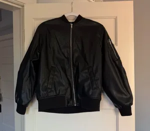 H&M Divided Faux Leather Bomber Jacket thumbnail 1
