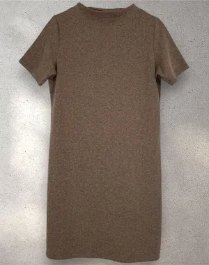 Arcteryx Laina Sweater Dress Above Knee Mock Neck Womens Size S Brown Minimalist thumbnail 1