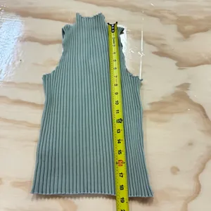 John‎ Elliott Women's Ribbed Knit Mock Neck Top in Soft Green Stretch Small thumbnail 10