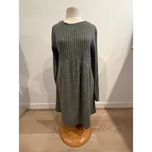 Ofeefan Ribbed Knit Long Sleeve A-Line Dress Olive Green XL NWT thumbnail 2