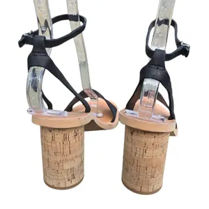 Dolce Vita Heeled Sandals Black Leather Round Heel‎ Women's size 6 thumbnail 4