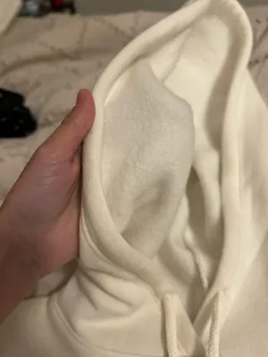White Cropped Hoodie Size XS thumbnail 2