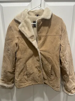 Adler Collection Leather suede with fur Jacket Button-Up Coat thumbnail 1