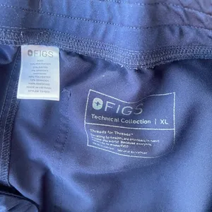 Figs Technical Collection Women’s Large Blue Navy Pants Gray Ties size xl thumbnail 2
