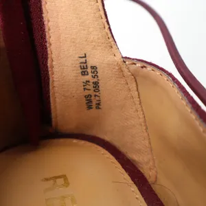 Report Flats Womens 7.5 Bell Burgundy Lace Up Pointed Toe Faux Suede Excellent thumbnail 6
