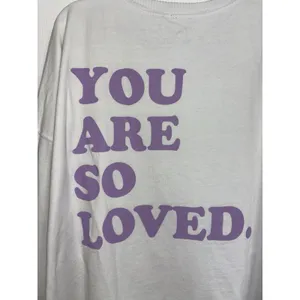 Smiley Face Oversized Sweatshirts Purple Made in USA L/XL Garment Dyed thumbnail 6