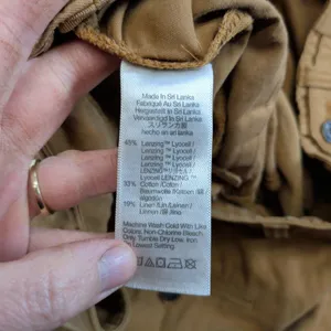 Madewell Harlow‎ Wide Leg Pants Womens 14 Pleated Lyocell Linen Brown NG521 thumbnail 4