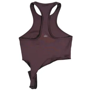 Alo Yoga Alosoft Revelation Ribbed Tank Top Size Small Brown Elevated Minimalist thumbnail 3