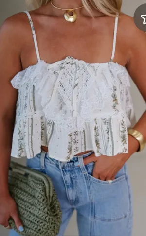 These Three Boutique Maeve Ruffled Hem Top thumbnail 1