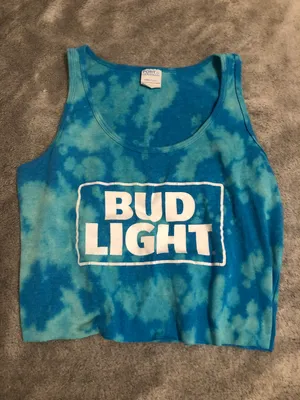 Cropped Bud Light Tank Top Size M thumbnail 1