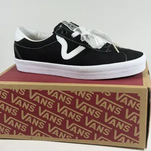 Vans Size-6.5 Womens Unisex Sport Low Skate‎ Sneakers Shoes Black/White Retro thumbnail 8