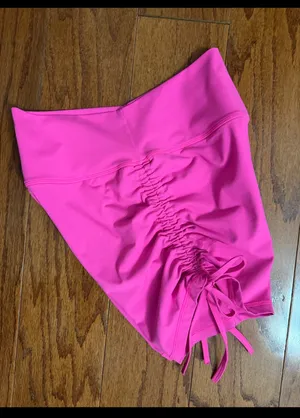 Fluorescent Pink High Waste Athletic Shorts- size Medium. ***refer to measurements as size tag removed. Gently warn & Excellent condition. Non-smoking home. Priced to sell at as is condition. Measurements approximately 12” waste not fully stretched out x 15” long. Smoke free home. Priced at as is condition. Don’t like my price make a reasonable offer. thumbnail 2