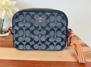 NWT Coach Mini Camera Bag In‎ Signature Chambray Denim color thumbnail 1