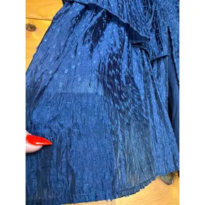 NWT Lulus Blissful Direction Navy Tie-Strap Clip Dot Bustier Midi Dress Gala M thumbnail 4