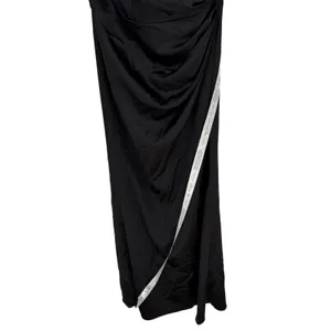 After Six‎ Black One Shoulder Ruched Long Formal Evening Gown Dress Size 8 thumbnail 5