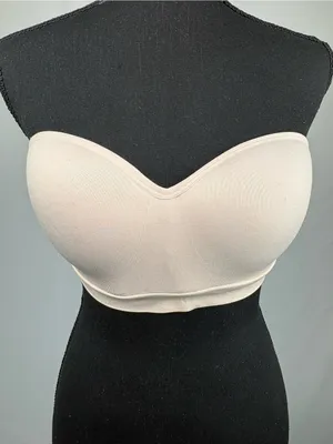 Strapless Seamless Bandeau Bra in Pale Pink thumbnail 1