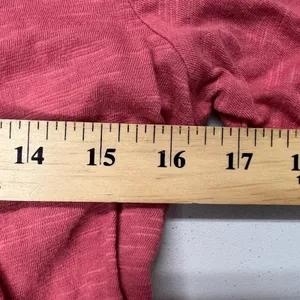 Left of Center Anthropologie Pink Long Sleeve Tee Shirt Womens XS Classic Blouse thumbnail 8