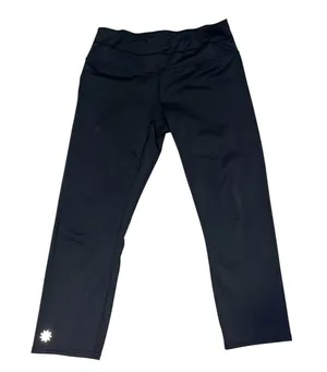 Athleta Black Chaturanga Cropped Capri Pants size Small thumbnail 2