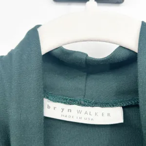 Bryn Walker Womens Dark Green Modal Blend Lagenlook‎ Mock Neck Maxi Dress Size S thumbnail 4