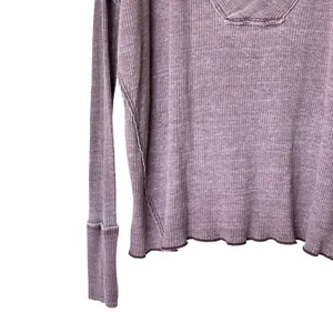 We The Free People Ocean View S Purple Oversized Boho Sweater thumbnail 6