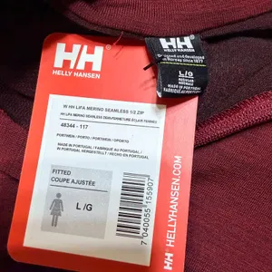Helly Hansen Lifa Merino Seamless 1/2 Zip Womens Large Burgundy 48344-117 Audi thumbnail 5