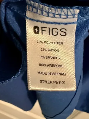 FIGS - Royal Blue Casma Scrub Top - Great Condition! thumbnail 6