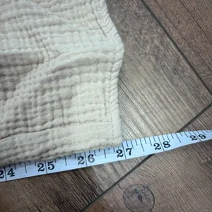 Magaschoni Organic Cotton Gauze Pants Womens S Beige Wide Leg Drawstring Coastal thumbnail 7
