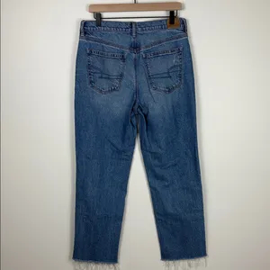American Eagle Ankle Straight Jeans Women’s Size 8 High Rise Denim Stretch thumbnail 7