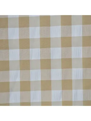 NWT Mud Pie Large Byerly Midi Dress Tan Gingham Plaid Smocked Cottagecore Ruffle thumbnail 8