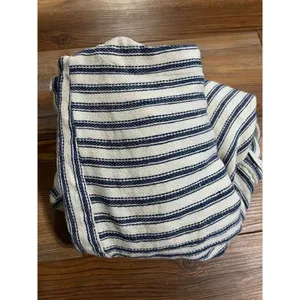 Madewell linen blend blue /‎ off white striped dress sz S thumbnail 2