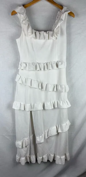 Show Me Your Mumu White Ruffled Greta Dress Size XL thumbnail 1