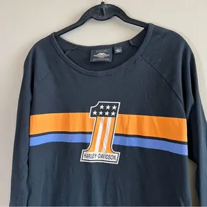✨‎ Harley Davidson Women’s Black Long Sleeve Shirt Large thumbnail 2