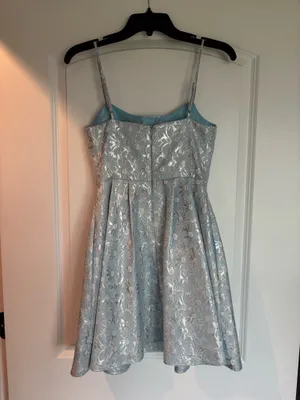Next/Up Silver and Blue Homecoming Dress thumbnail 3